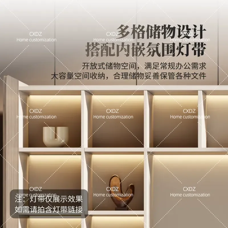 File Cabinet Office Locker Office Furniture Matching Background Cabinet File Storage Cabinet Light Strip Floor-to-Floor