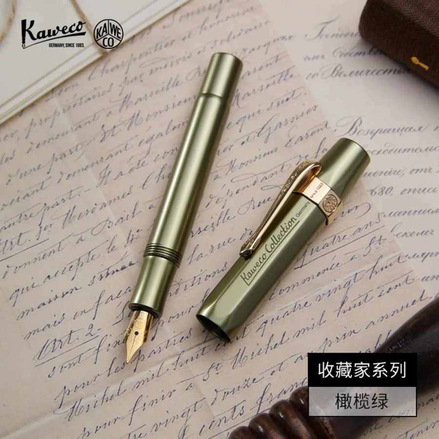 For Kaweco AL Sport Collector's Edition Fountain Pen Olive Green - Premium Aluminum Body Smooth Writing Comfortable Grip