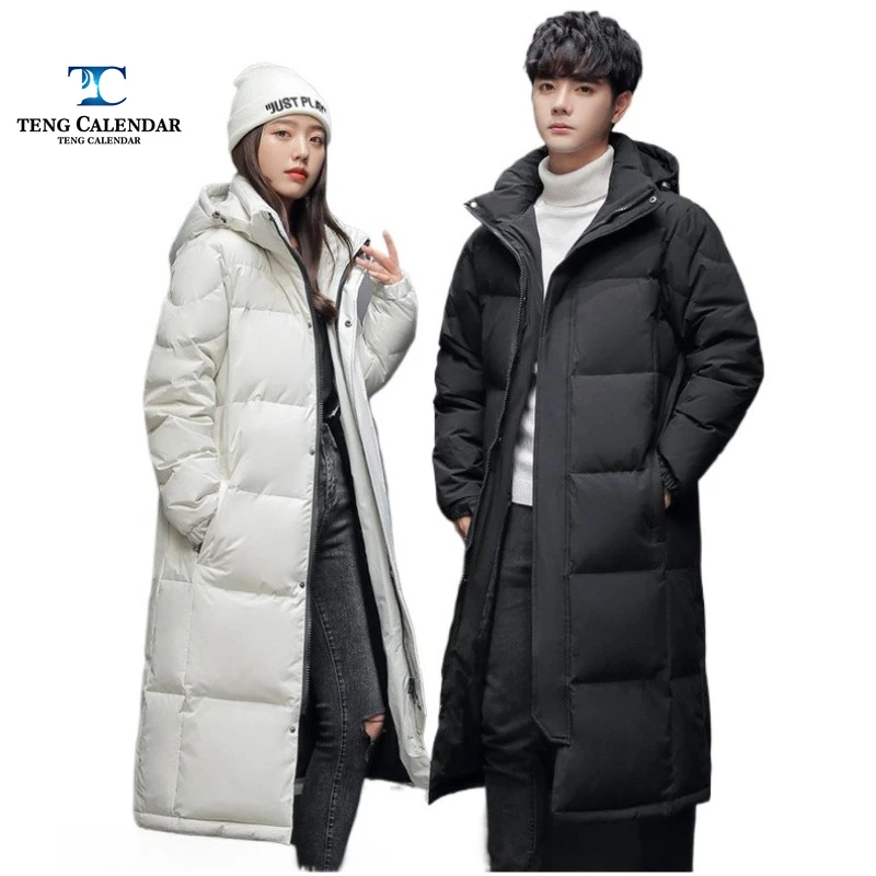 เสื้อแจ็คเก็ตยาวคลุมเข่า รุ่นใหม่ปี 2025 สำหรับคู่รัก อุ่นสบายด้วยผ้าฟลีซ เหมาะสำหรับอุณหภูมิถึง -40 องศาเซลเซียส