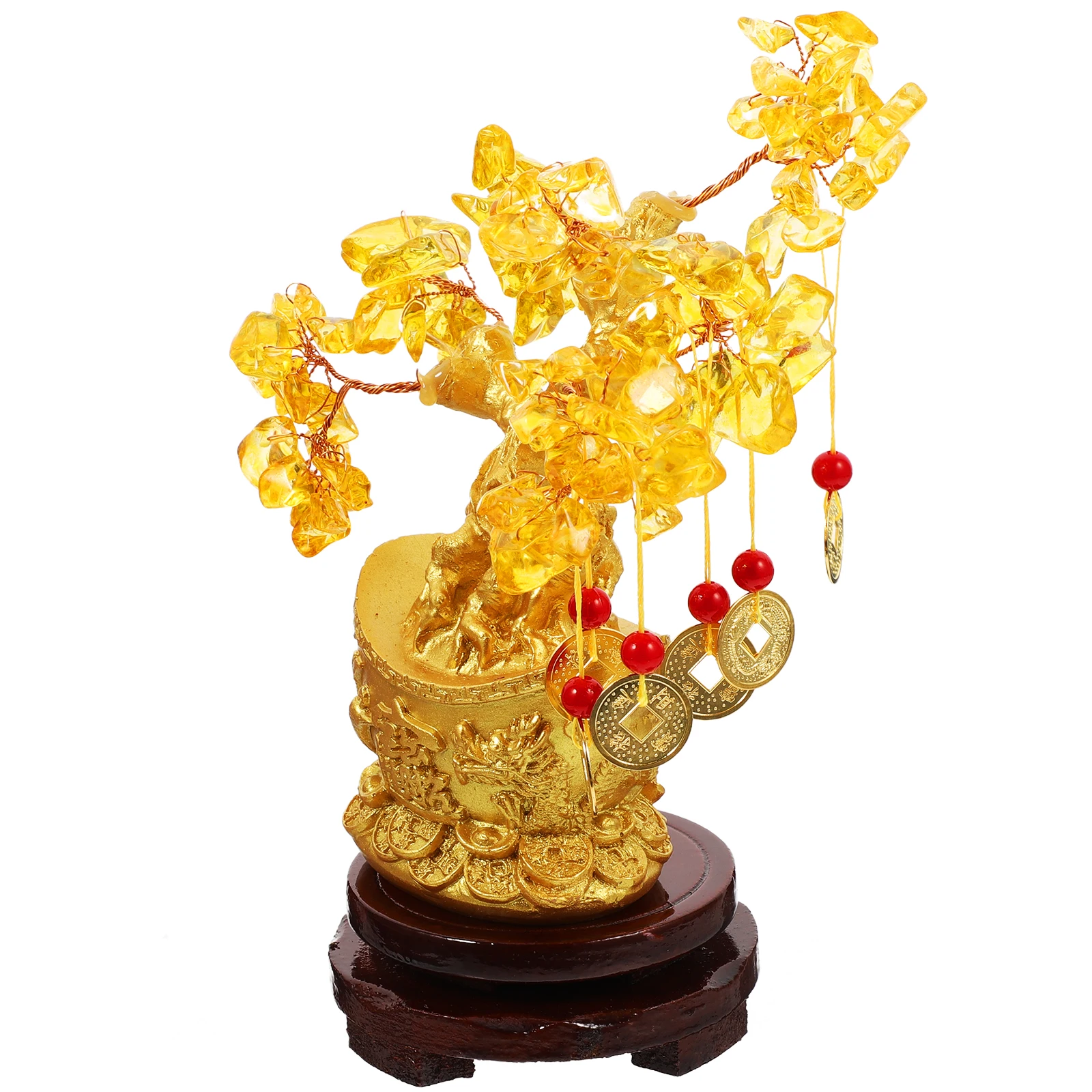 

Cash Cow Ornament Tree Money Bonsai Household Tabletop Decoration Resin Creative Fortune Statue Office