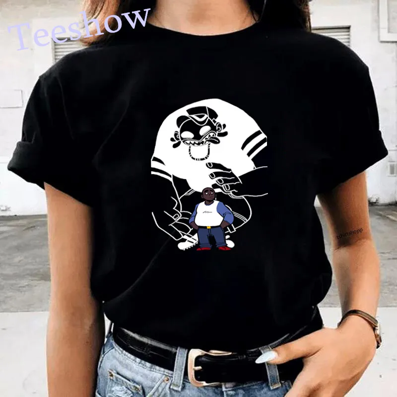 Gorillaz Game Printed Women T-shirt Summer Tops Fashion T-shirt Casual Harajuku Short Sleeve Graphic Tee White T Shirt Female