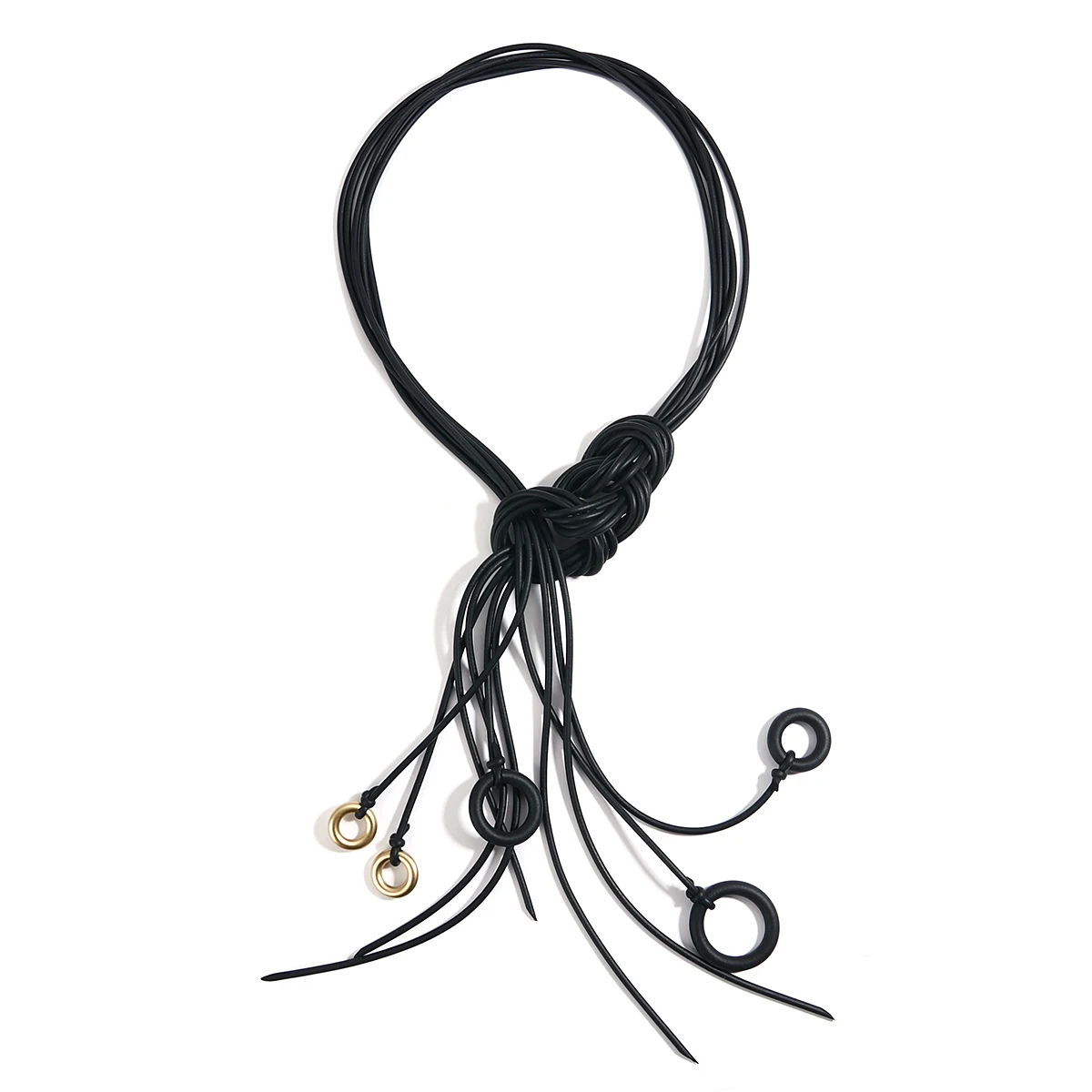 ALLYES Vintage Multilayer Handwoven Knotted Leather Necklace Boho Adjustable Long Tassel Pendant Necklaces Jewelry Gifts