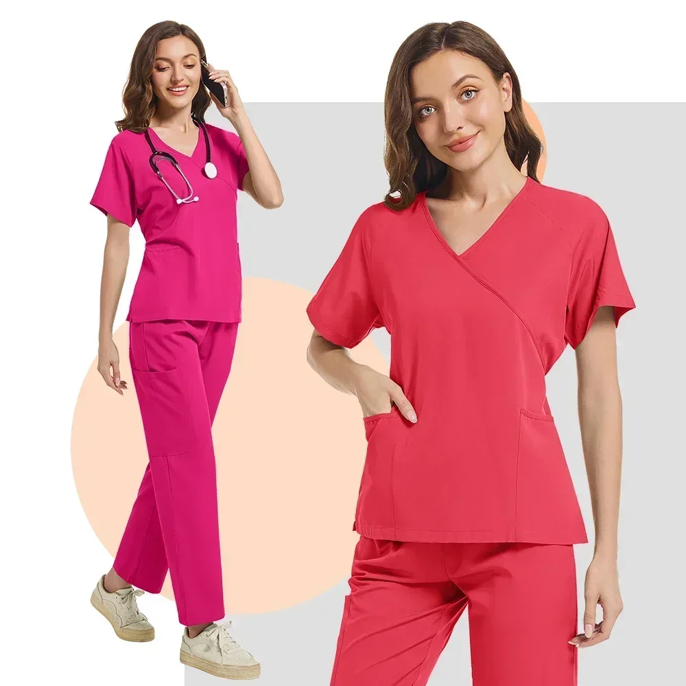 Wholesale Products Operating Room Medical Uniform Hospital overalls A set of medical supplies Nurse dental surgery suit  scrub