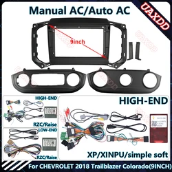 For ISUZU D-MAX MU-X CHEVROLET 2018  Trailblazer Colorado S10 9INCH Radio Android Harness screens dashboard cables frame canbus