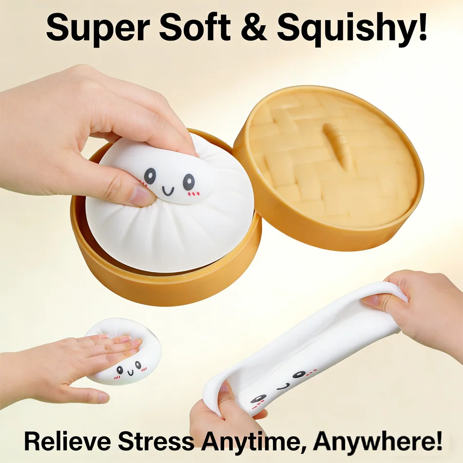 Nuevo Juguete Sensorial Squishy Buns Antiestrés de Ascenso Lento, con Forma de Fruta, para Apretar y Aliviar el Estrés, Divertido Reductor de Presión, Juguete de Regalo