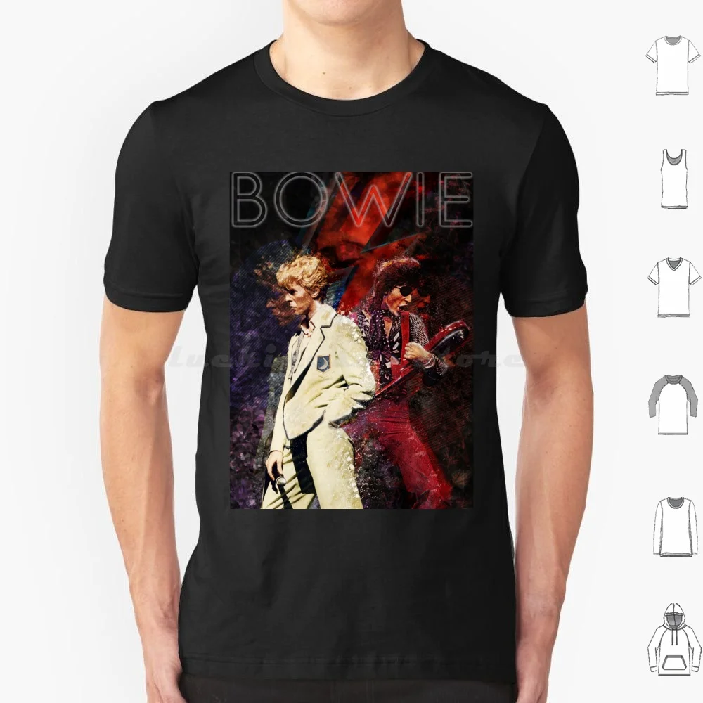 T-shirt en coton pour hommes et femmes, impression DIY, chanteur, musique, pop, anglais, Ziggy, compositeur, musicien, star, passion populaire