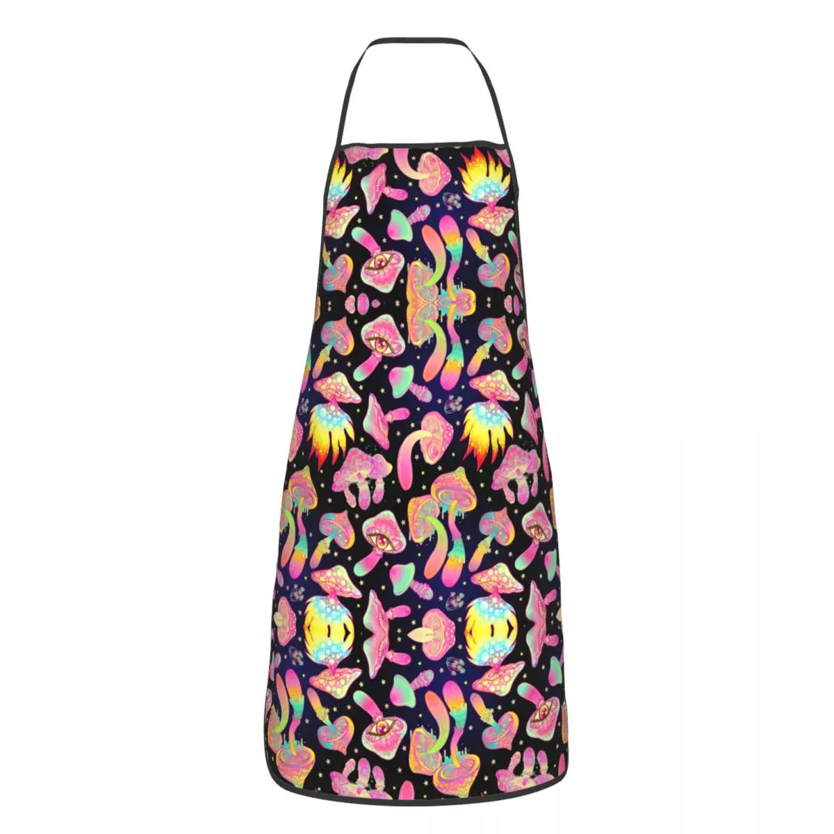 

Нагрудник на заказ, психоделический фартук с волшебными грибами для мужчин и женщин, унисекс, для взрослых, шеф-повара, кулинария, кухня, стол, кухня, живопись
