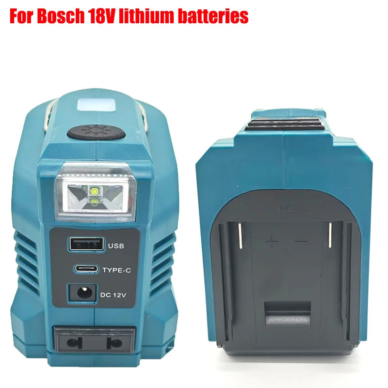 

Многофункциональный инвертор-преобразователь с быстрой зарядкой и LED-подсветкой для литиевых аккумуляторов Bosch 18В, инверторная электростанция