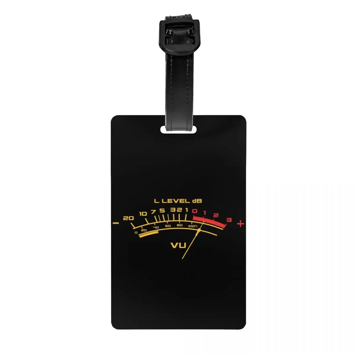 Custom Recording Engineer Luggage Tag  Volume Vu Meter For The Music Lover Privacy Cover ID Label for Travel Bag Suitcase