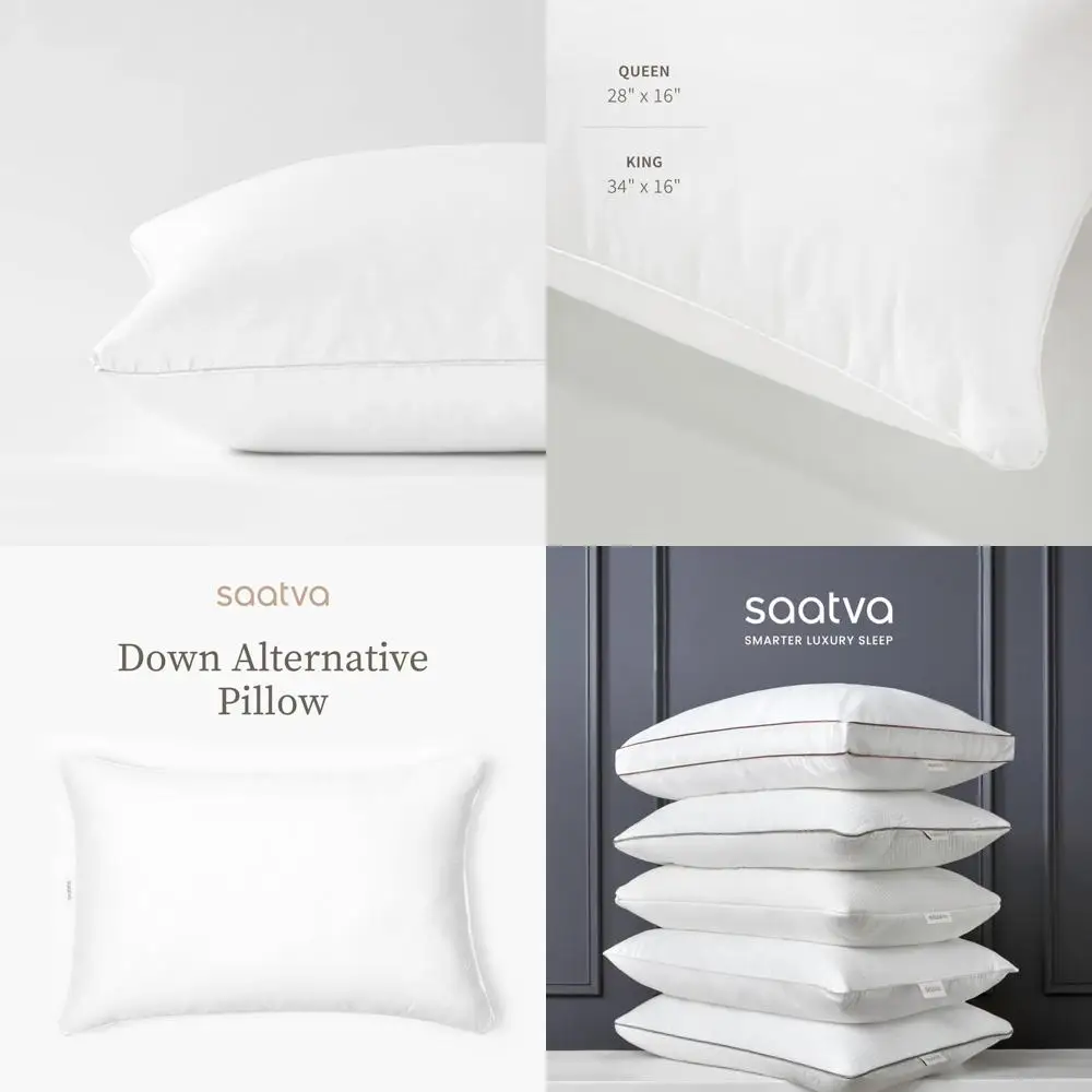 

Hypoallergenic Plush and Airy Pillow with Breathable Organic Cotton Cover - Lofty Microden Alternative from Saatva
