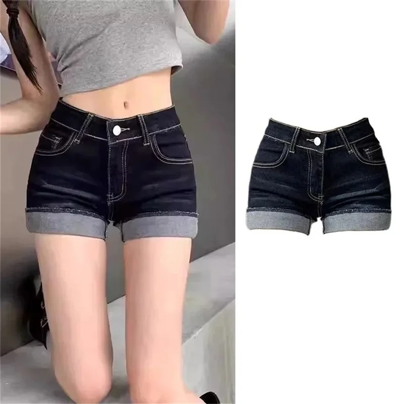 

Washingshorts Summer 2025 High Waisted and Slimming A-line Pants Elastic and Tight Fitting Hip Hugging Hot Pants for Hot Girls
