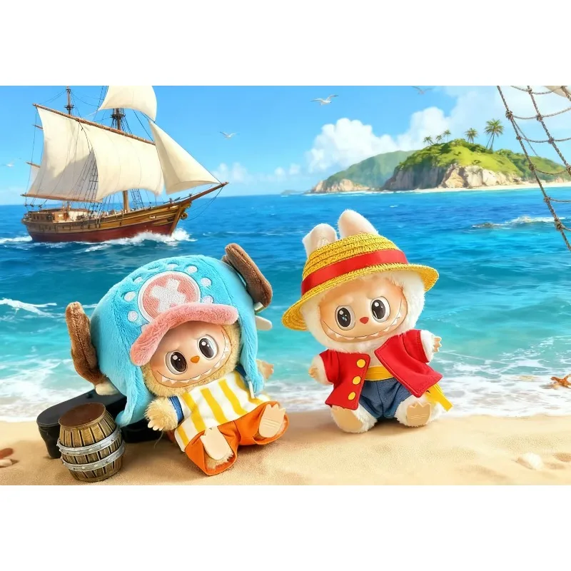 

Doll labubu Clothes Accessories Luffy Choba Unique Doll Clothes Decoration Pendant for Anime Cosplay