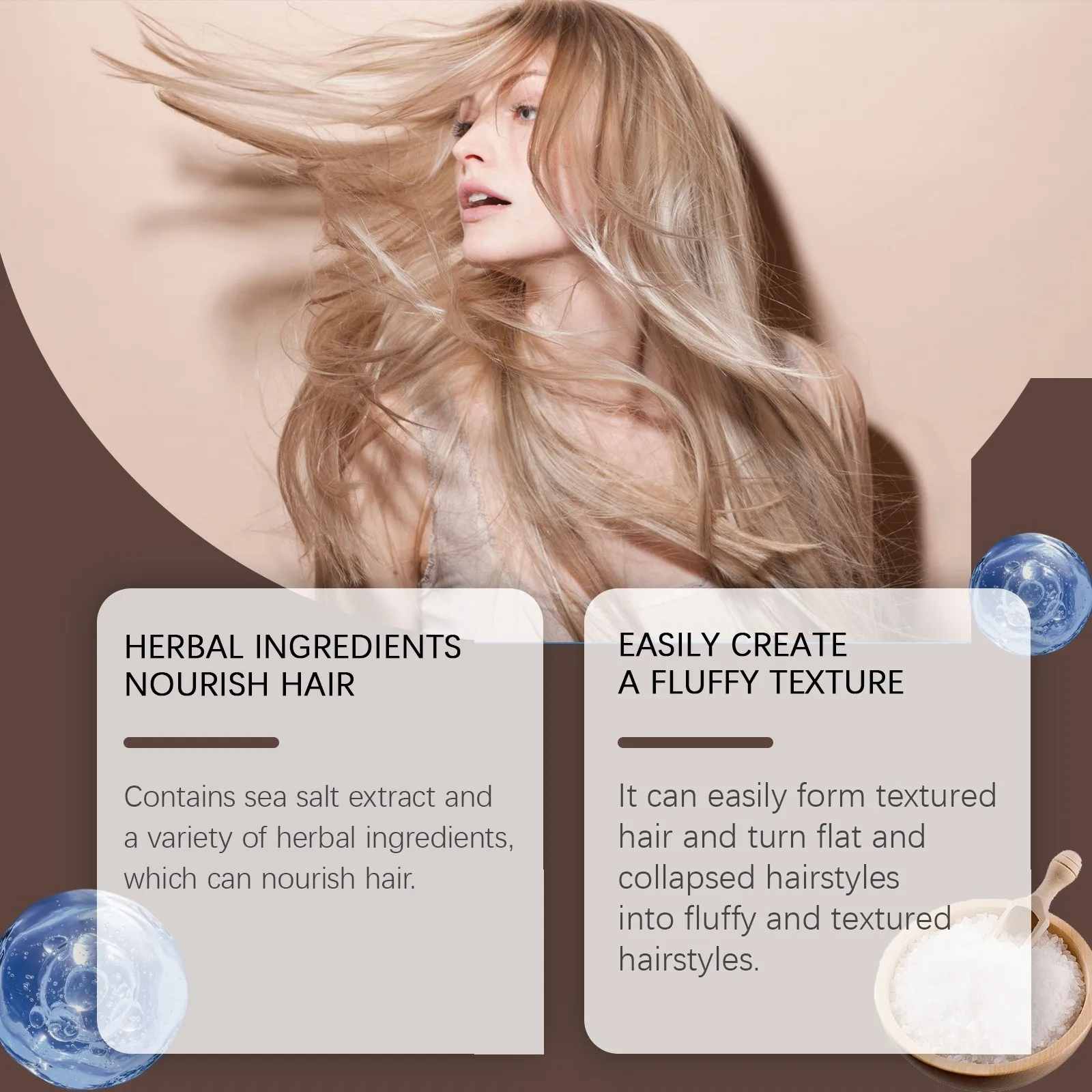 Sea Spray Texturizing Sea Spray Sea Spray Hold For Hair Curl And Beach Waves Spray For Hair Hydration And Hair Spray 100ml