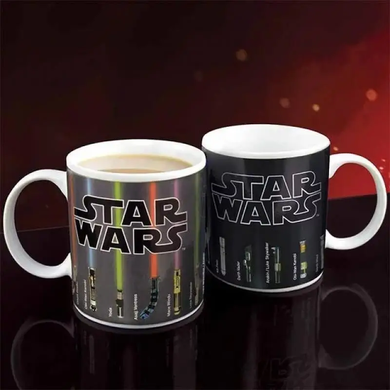 Star Wars Darth Vader Creative Color-Changing Coffee Cup Heated Color-Changing Breakfast Cup Water Cup Ceramic Cup Holiday Gift