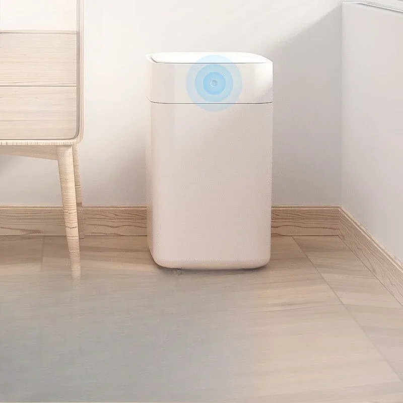 

Smart trash can T1S second-generation ceramic white induction open lid automatic packaging and bag change household