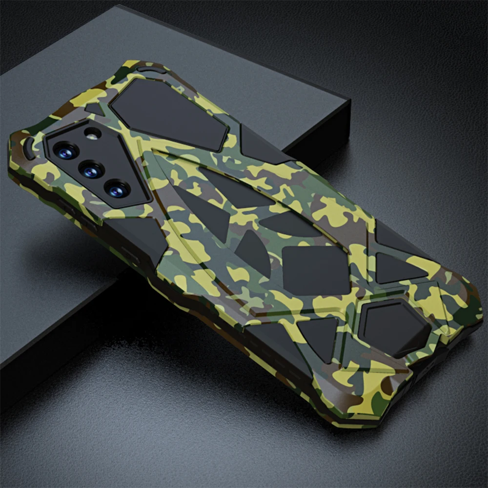 

Armor Metal Shockproof Case For Samsung Galaxy S21 S22 Ultra A72 A52 S21Fe 5G Cover Phone Heavy Duty Protection Doom Anti-knock