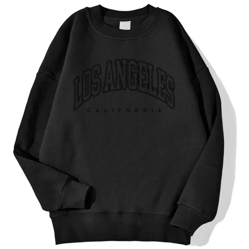 Los Angeles California Letter Printed Men Pullovers Fashion S-Xxl Hooded Fleece Quality Warm Sweatshirts Autumn Casual Clothes