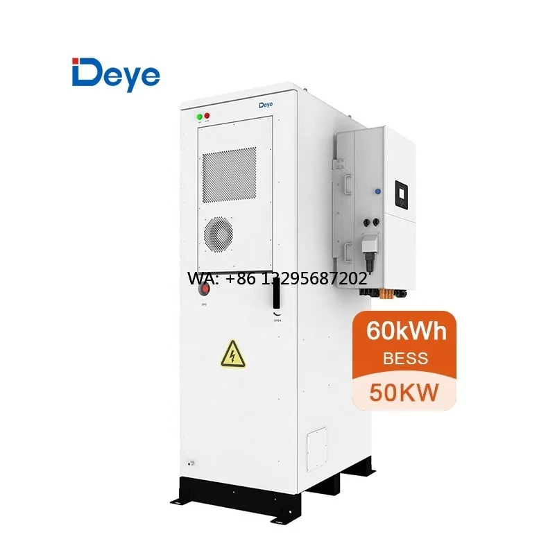 

Deye Industrial Commercial ESS Energy Storage System All in One with 50KW Hybrid Inverter and GE-F60-EU 60kWh Battery Cabinet