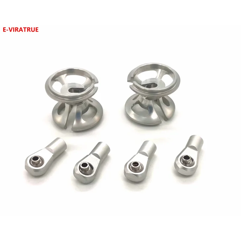 E-VIRATRUE 7075Aluminum Shock Rod Ends&Spring Cups For Losi DBXL-E &GAS 2.0 1/5