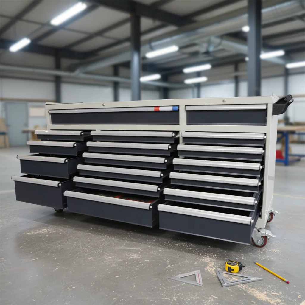 

Прочный промышленный инструментальный шкаф с замком и колесиками. Прямые продажи от производителя. Доступна услуга индивидуальной настройки.