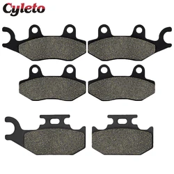 Cyleto Motorcycle Front and Rear Brake Pads for Yamaha YFM 700R YFM700R Raptor YFM 700 2006-2015 YXR450 Rhino YXR 660 2004-2009