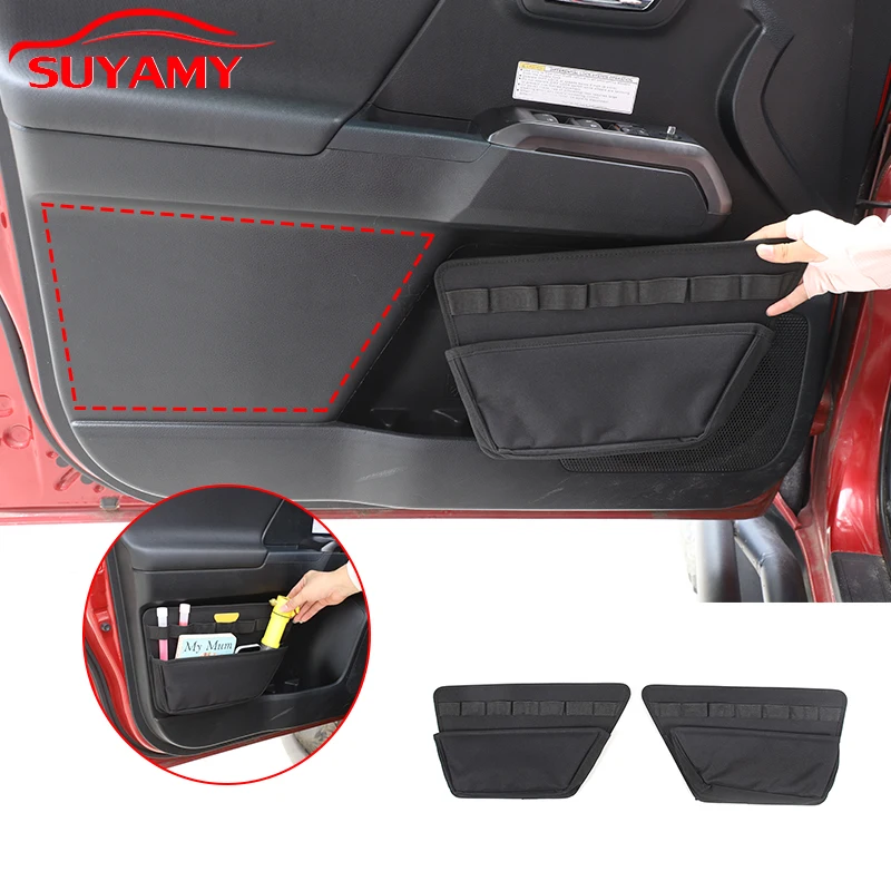 

For Toyota Tacoma 2016-2022 Oxford Cloth Material Car Door Storage Bags Organizer Tidy Storage Box Car Interior Accessories