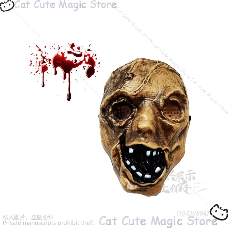 

2024 Хэллоуин, новая маска с черепом и костями, ужас, аниме, маска демона, косплей, злая ролевая игра, пластиковые маски, карнавальный костюм для вечеринки, реквизит