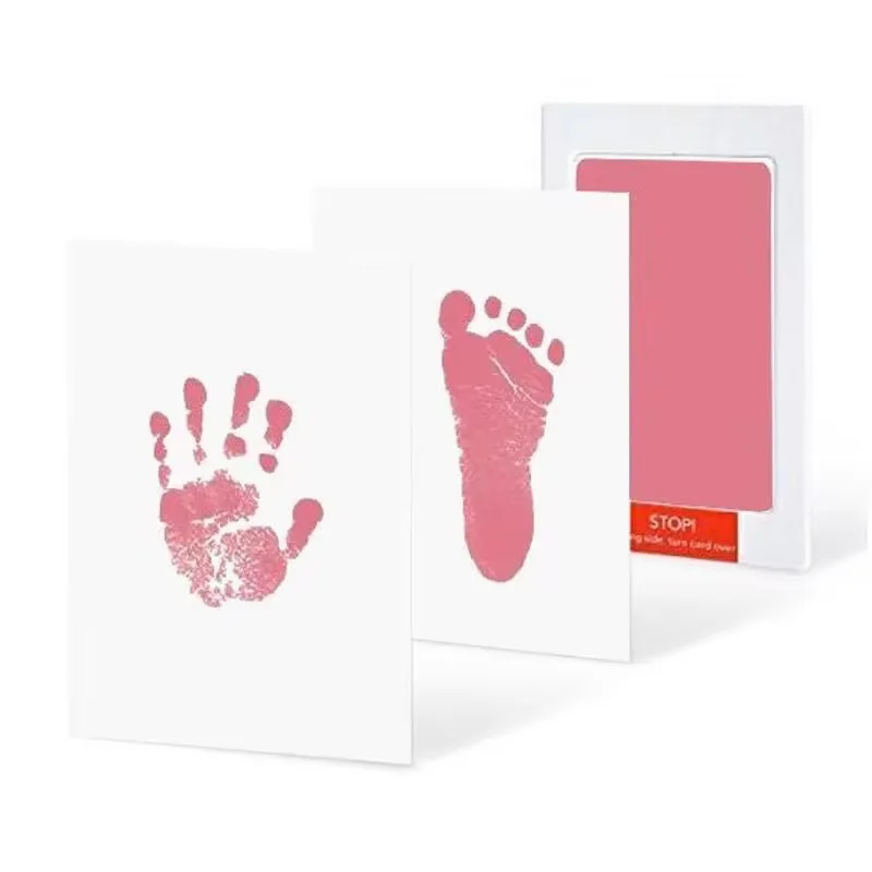 Babyverzorging Niet-Giftige Baby Handafootprint Opdruk Kit Baby Souvenirs Pasgeboren Voetafdruk Inktkussen Baby Tand Mini Box Geschenken