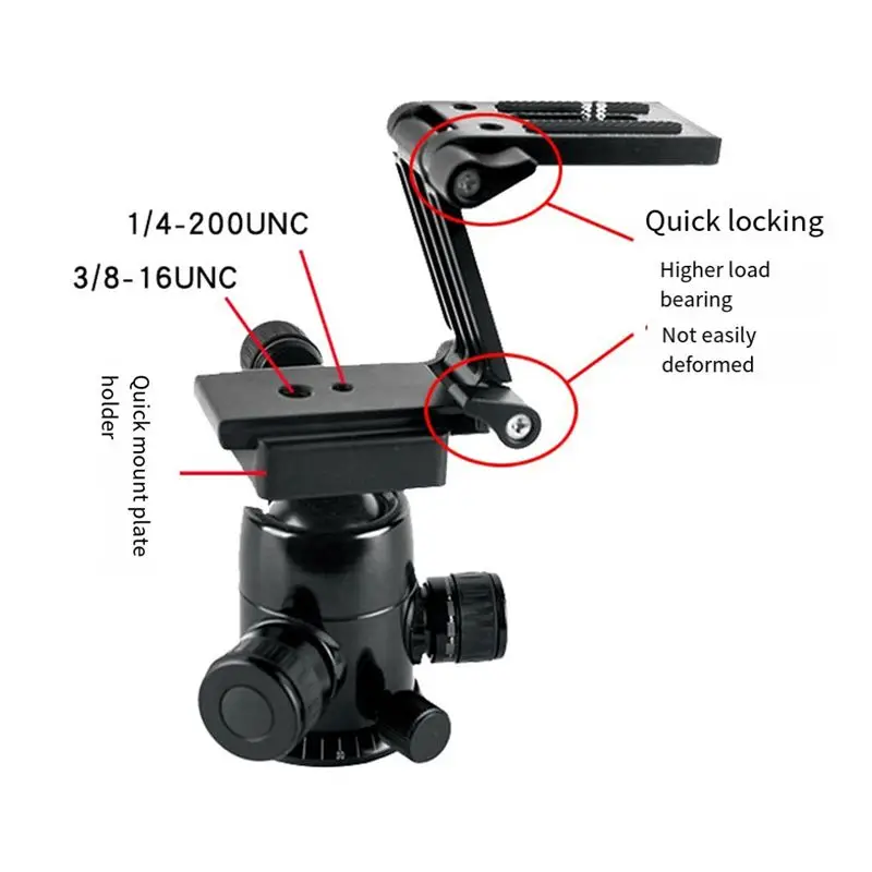 A74U For Dslr Camera Sliding Rail Head Straight Shooting Stands Z-folding Tabletop Tripod Quick Lock Mobile Phone