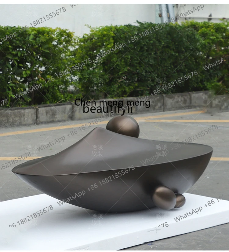 Hot sales Sales office Art decoration Abstract fiberglass sculpture Staircase corner Large floor ornament