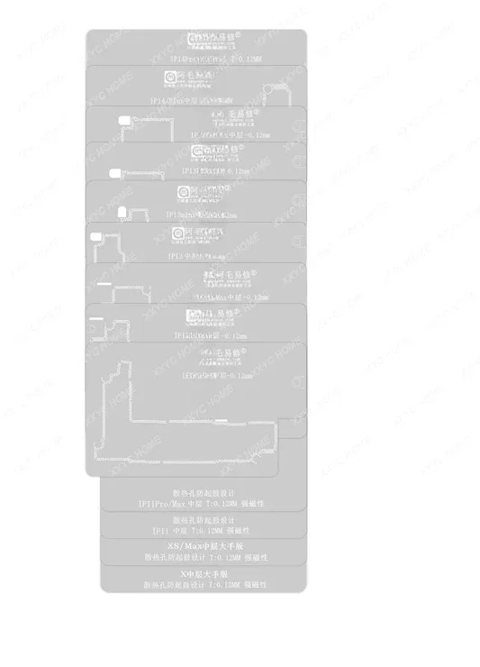 IPX-15 24IN 1 Middle Layer Reballing Stencil Station kits for X XS XSMAX 11 12 13 14 Series Pro/Max Mini Fixture