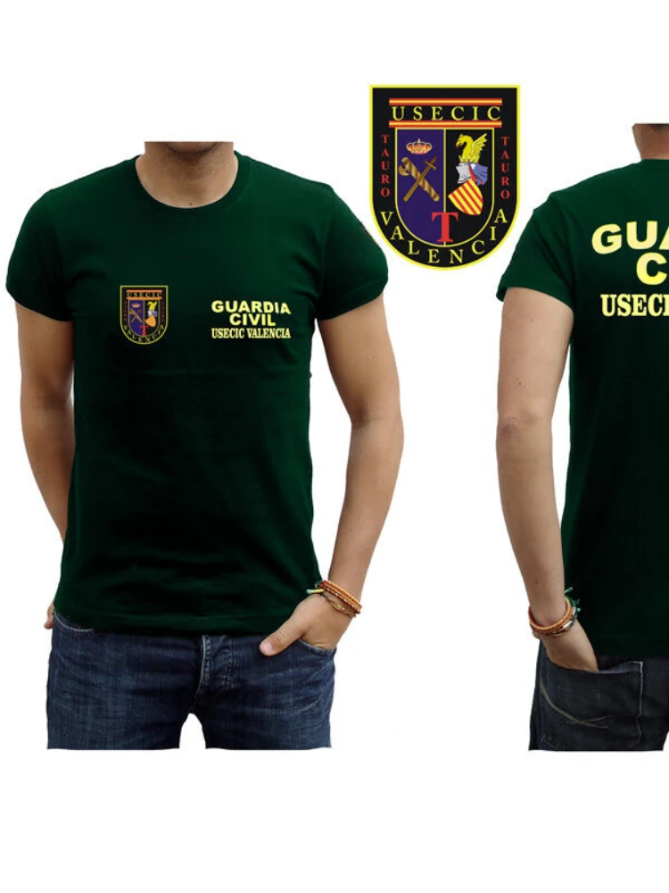 USECIC Valencia Civil Guard T-Shirt Short Sleeve Casual Cotton Shirts