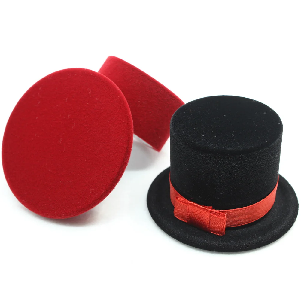 2 قطعة قبعة عيد الميلاد صناديق حلقة مجوهرات إبداعية منظم تخزين المحمولة هدية الحال بالنسبة قلادة سوار أقراط قلادة #5