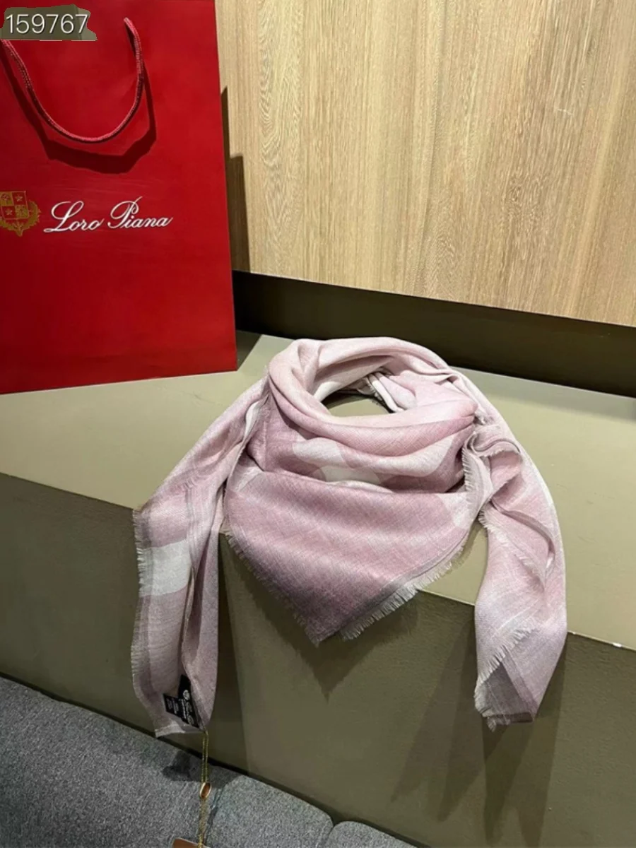 Original Single Loro * Piana00 Cashmere Scarf LP Comfortable and Versatile Color Matching Four Seasons Shawl Square Scarf Sc...