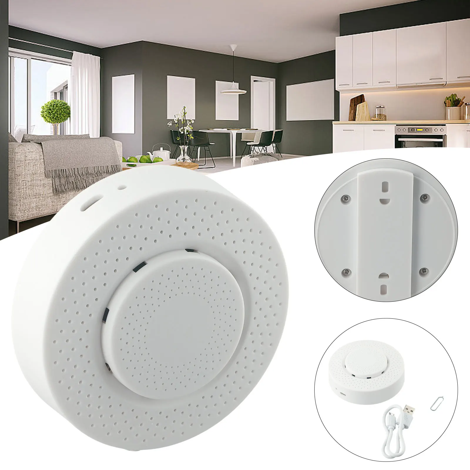 

Air Detector Air Box Home Improvement Home Security 1pc ABS White 100*100*40mm USB 5V 1A Formaldehyde Detection