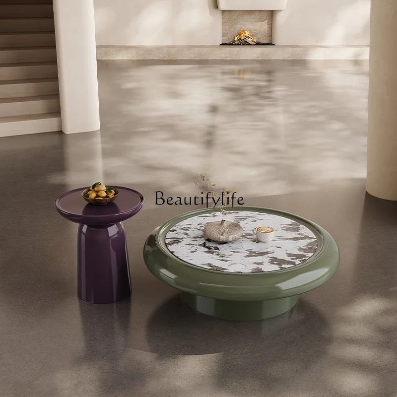 

Premium Italian minimalist coffee table size round modern simple living room home coffee table combination