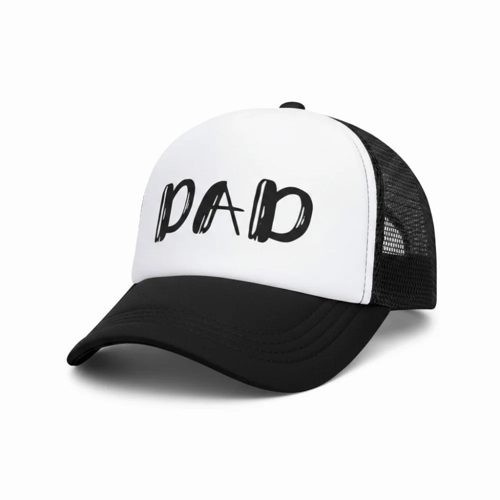 DAD MOM MINI Printed Family Baseball Cap Washed Cotton Adjustable Mesh Baseball Hats Breathable Parent-Unisex Baseball Hats