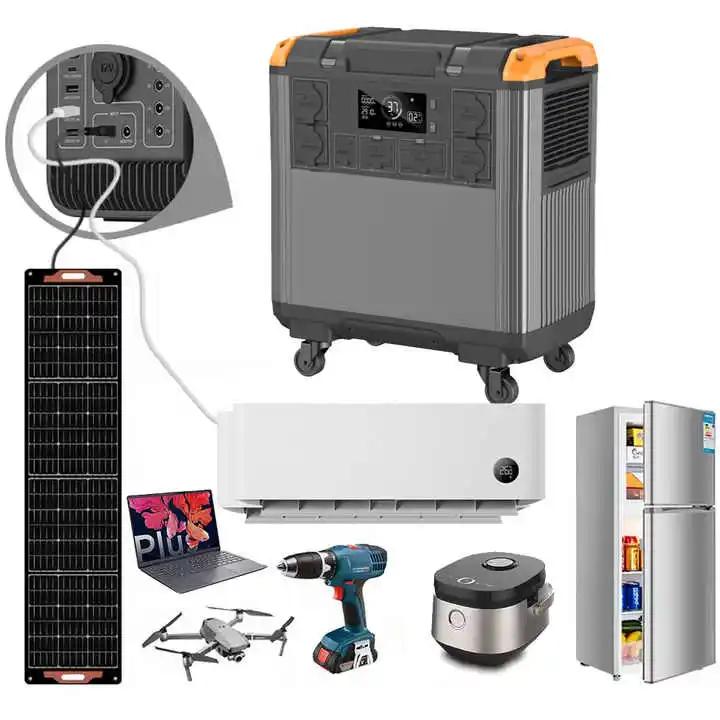 

Portable 2400W/3000W Solar Panel Generator 200W/1200W Power Station Silent MPPT Controller Pure Sine Wave Automobile External