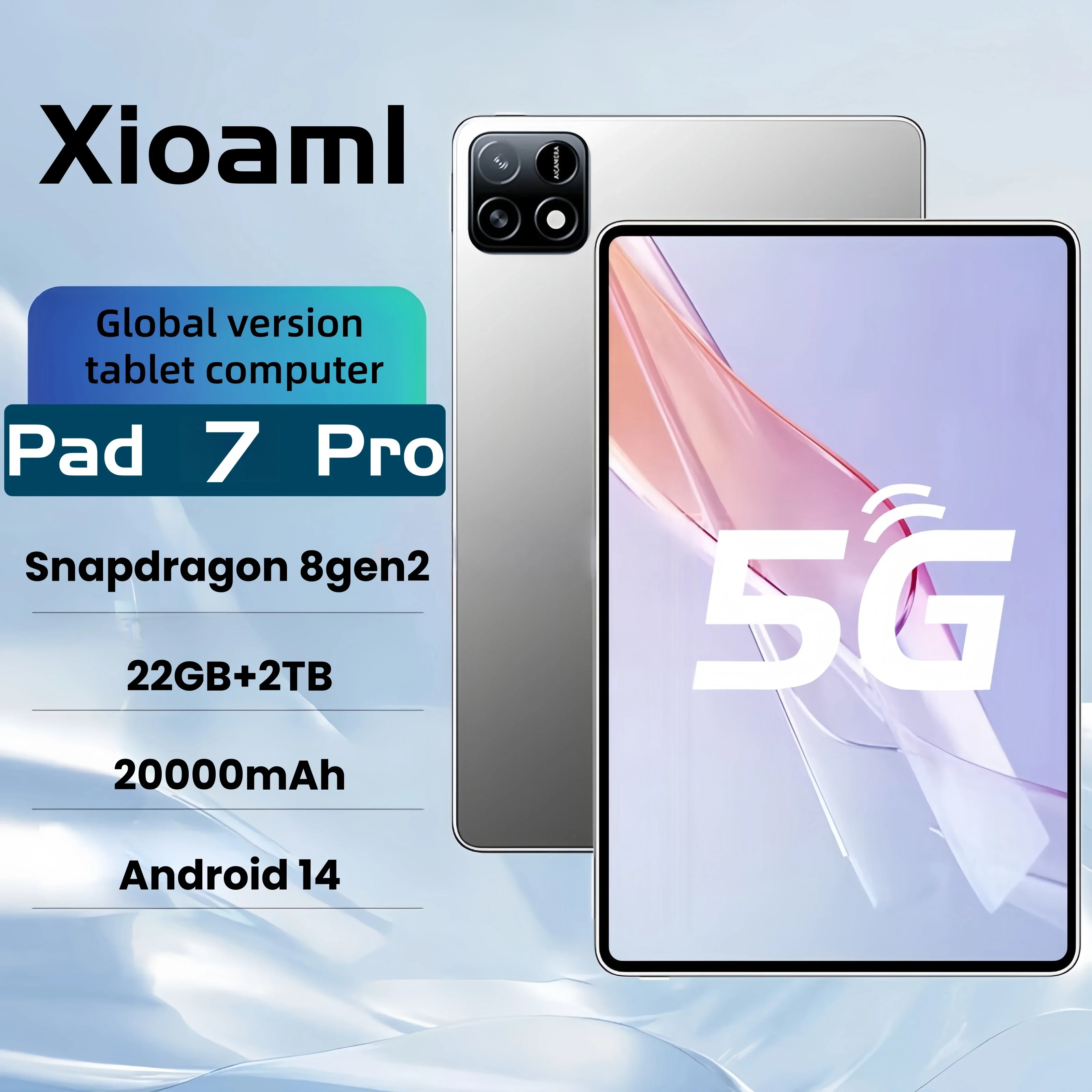 

2025 NEW Original MI Pad 7 Pro Tablet 11inch Snapdrago 8gen2 HD 4K Android 14 22GB+2T 20000mAh 5G Dual SIM WiFi GPS Tablet PC