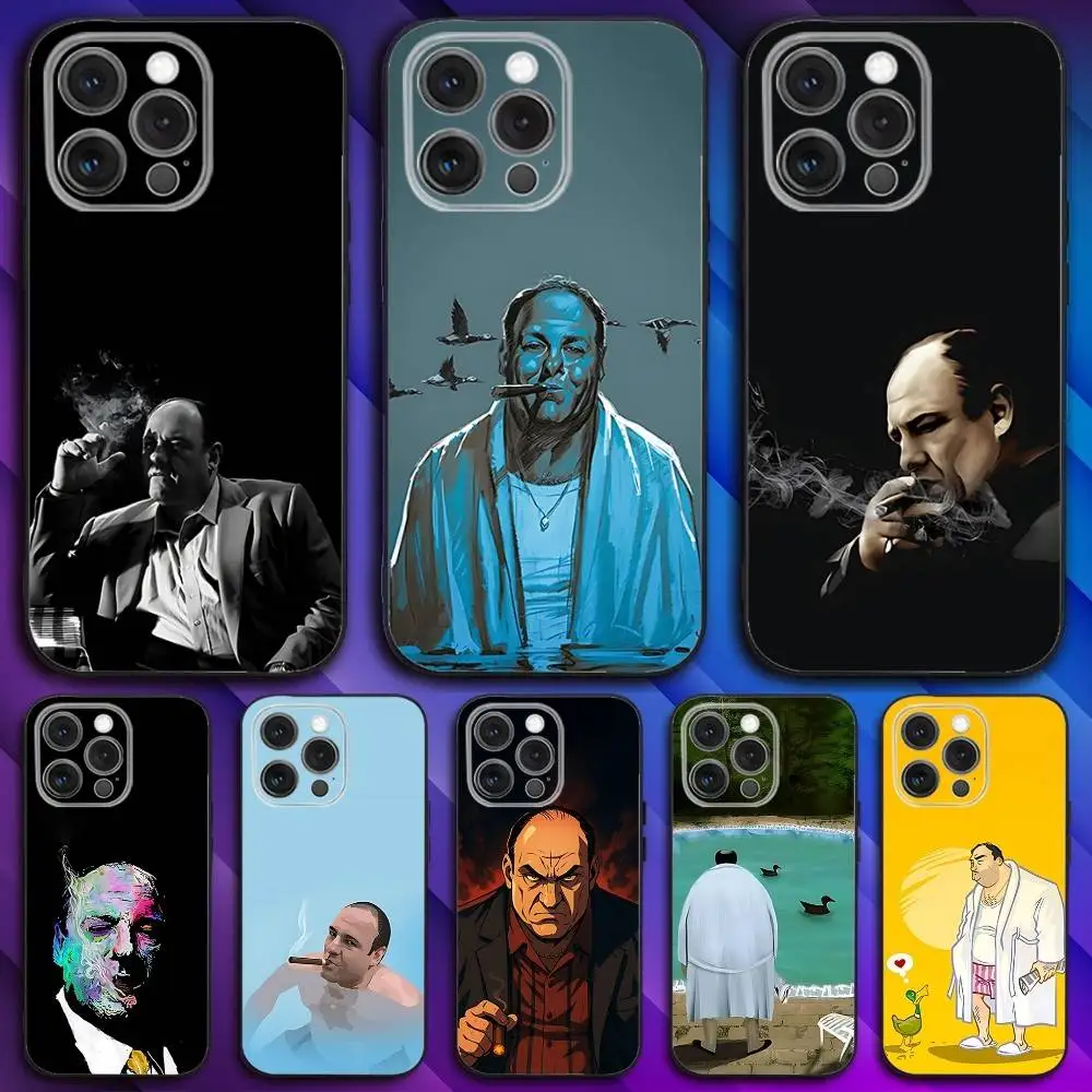 

S-Sopranos TV Tony Phone Case For iPhone 17,16,15,14,13,12,11,Pro,Max,Plus,X,XS,SE4,E,Mini,Soft Black Case