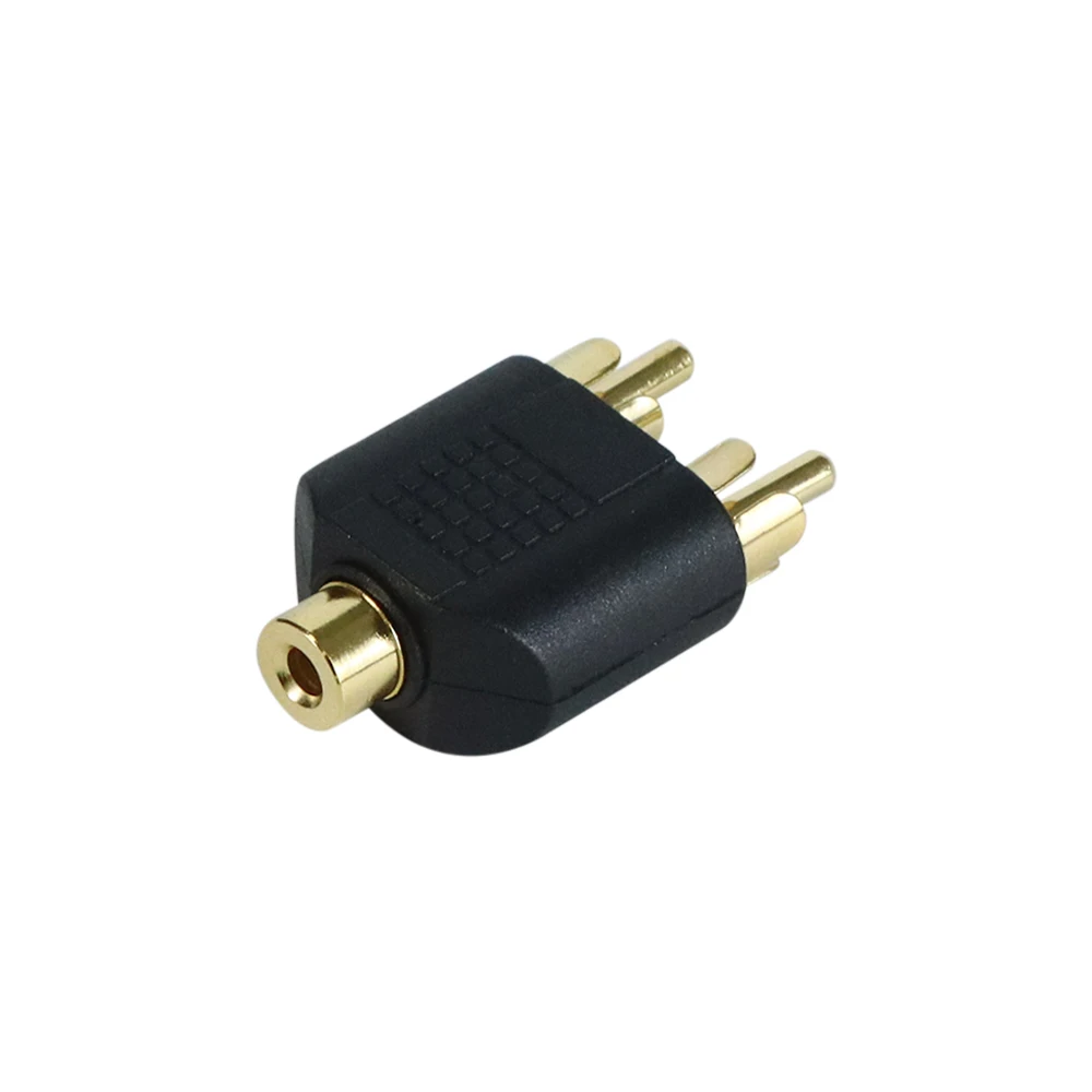 3,5 мм стерео переходник «папа» на 2 разъема RCA «мама» позолоченный разъем «папа» на 2 разъема RCA «мама» для наушников компьютерного динамика