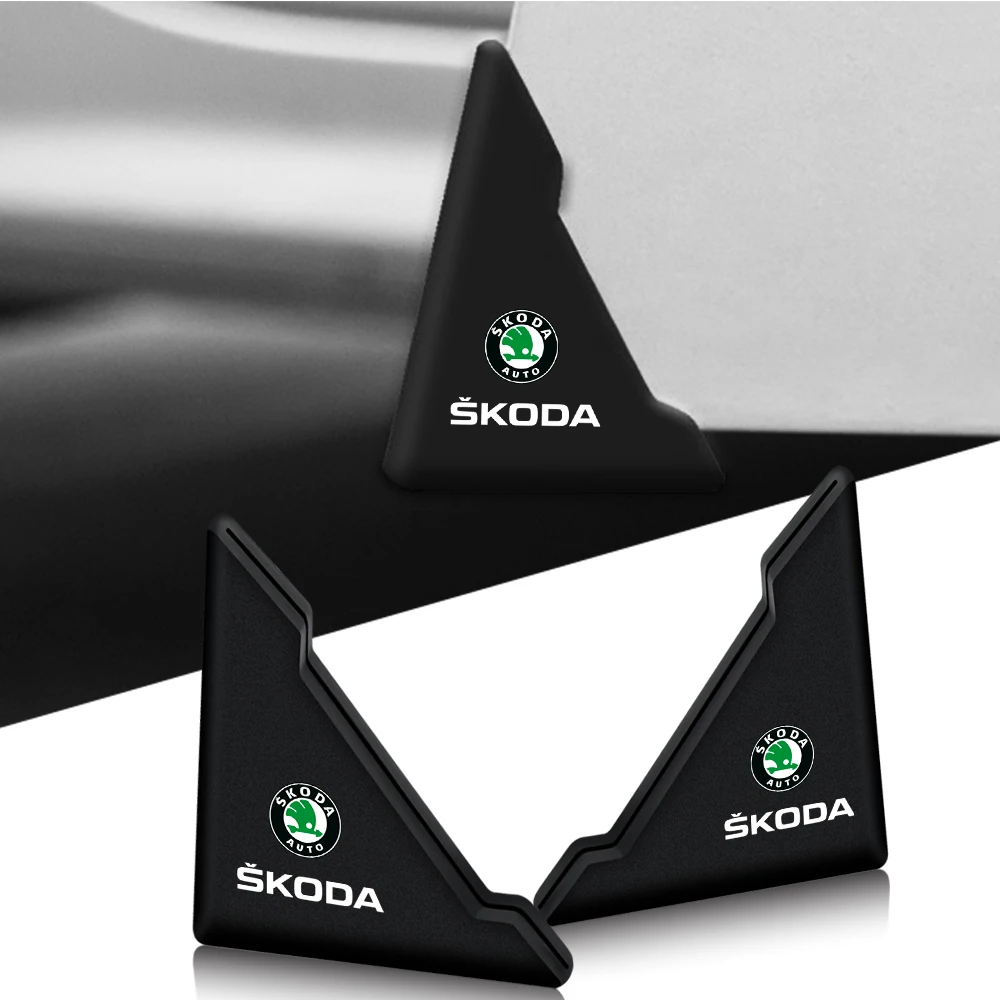 2Pcs Car Front Door Corner Anti-Scratch Protector Cover Stickers For Skoda Octavia A5 3 2 VRS Vision Kodiaq Favorit Rapid Fabia