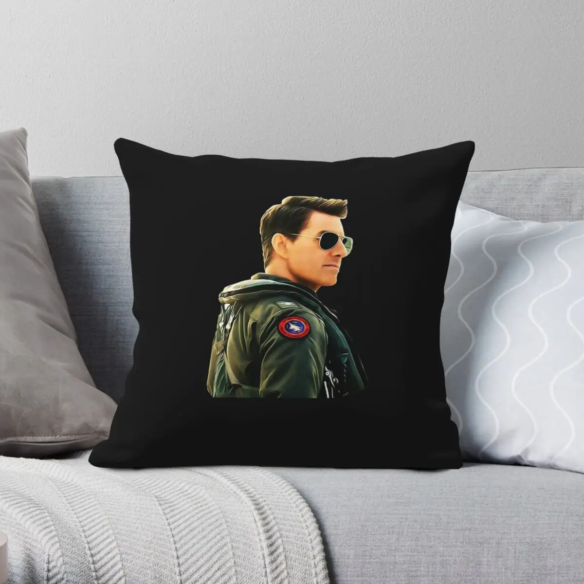 Cocktail Tom Cruise Square Pillowcase Polyester Linen Velvet Pattern Zip Decorative Bed Cushion Cover