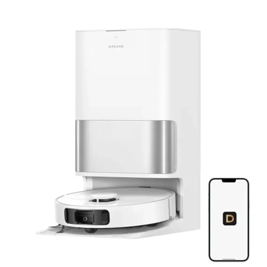 

Robot vacuum and mop for home use, white D30 Ultra model with 25, 000Pa suction, all-in-one base station, 100-day auto-empty, M