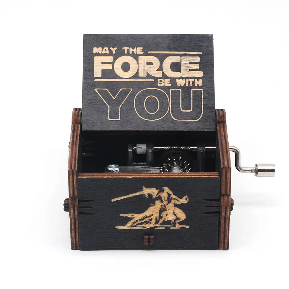 激安 アンティーク彫刻木製手回しオルゴール スターウォーズ ミュージックボックス フィギュア クリスマス 誕生日プレゼント