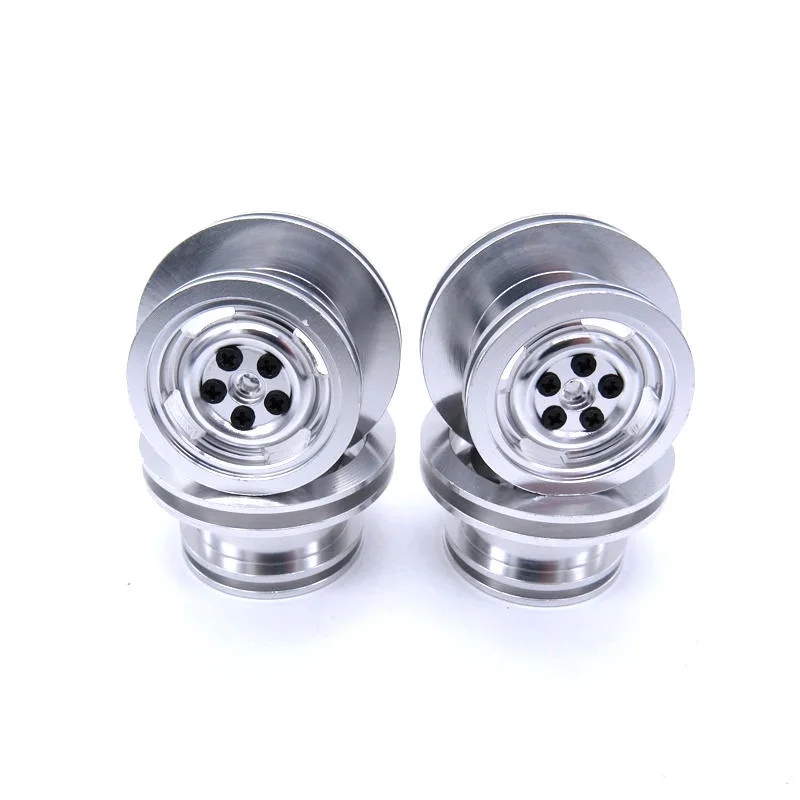 ABTI-4Pcs Rc Car Metal Wheel Hub Wheels Rim For 1/12 Mn D90 D91 D96 D99S Model Car Replacement Parts Accessories