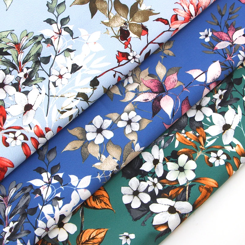 Colorful Leaves/Summer Apparel Fabric/ Discharge Printed,Imitation Silk/Skirt/Dress/Shirt Material For Baby&Child