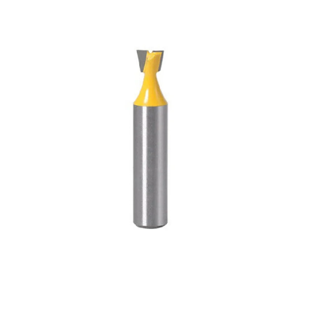 Amarelo Milling Cutter Tool, Bits Router, 14 Graus, 8mm, Shank Acessórios, Dovetail Joint, 1 Pc