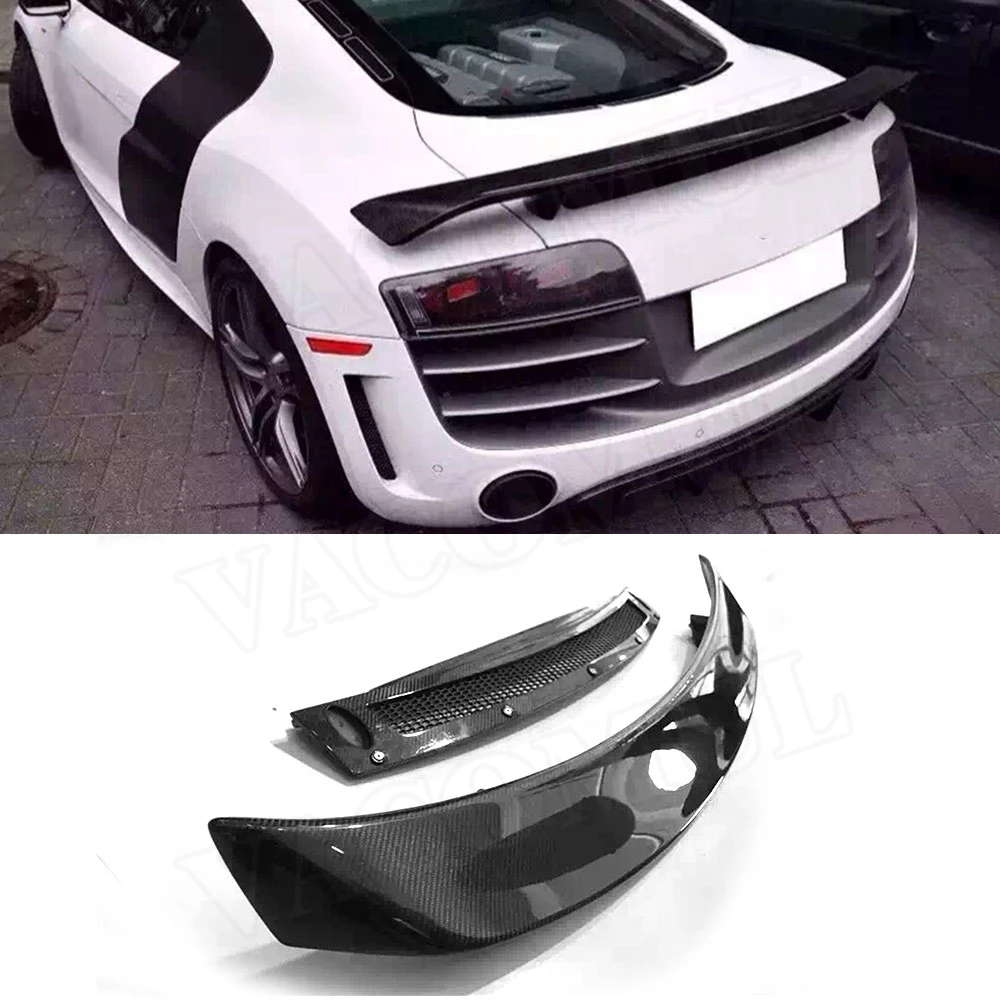 

VACOMUL For Audi R8 2018 2019 Carbon Fiber Rear Trunk Boot Spoiler Wing Auto Racing Car Styling