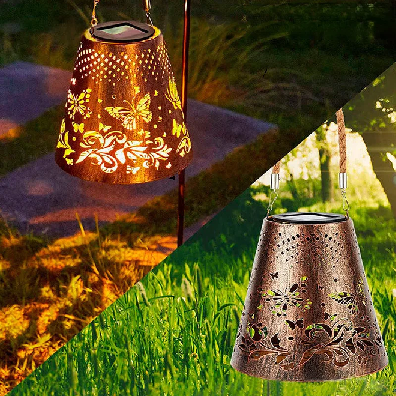 

Solar Butterfly Light Outdoor Courtyard Decoration Waterproof Iron Art Light Garden Layout Controlled Hollow Light